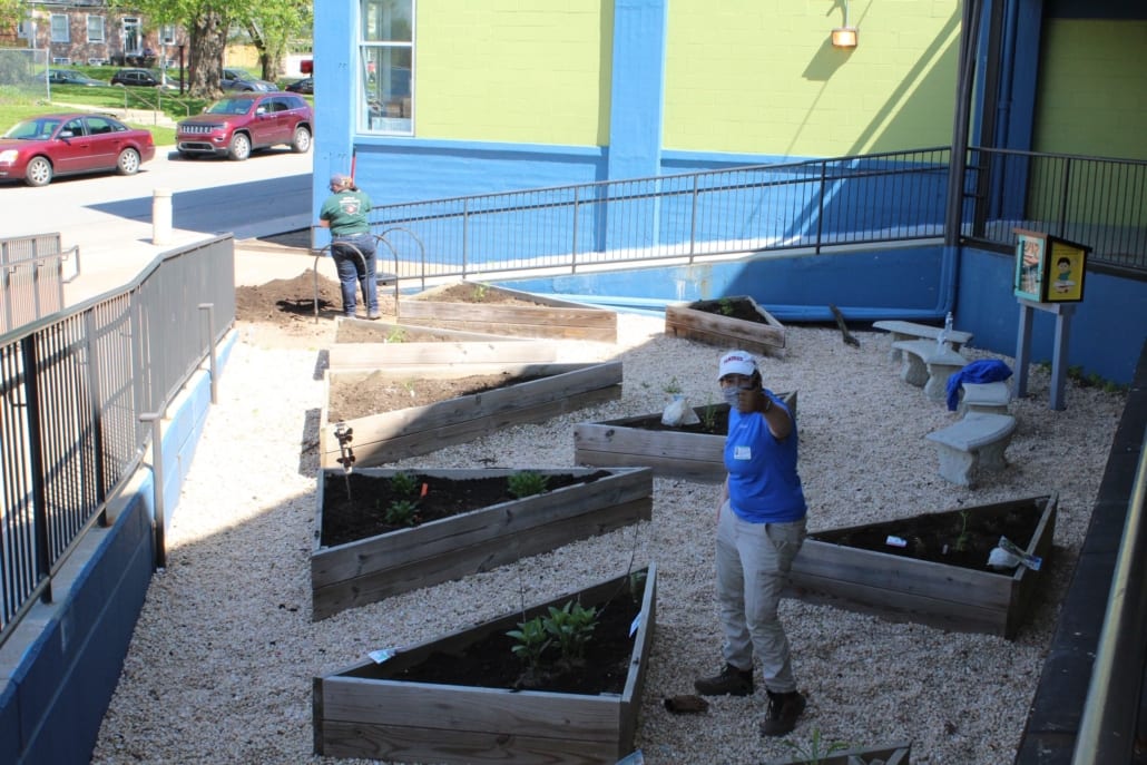 Gardening Volunteers Sense Charter School