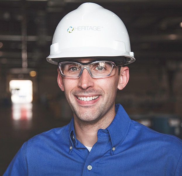 safety smiling employee in PPE