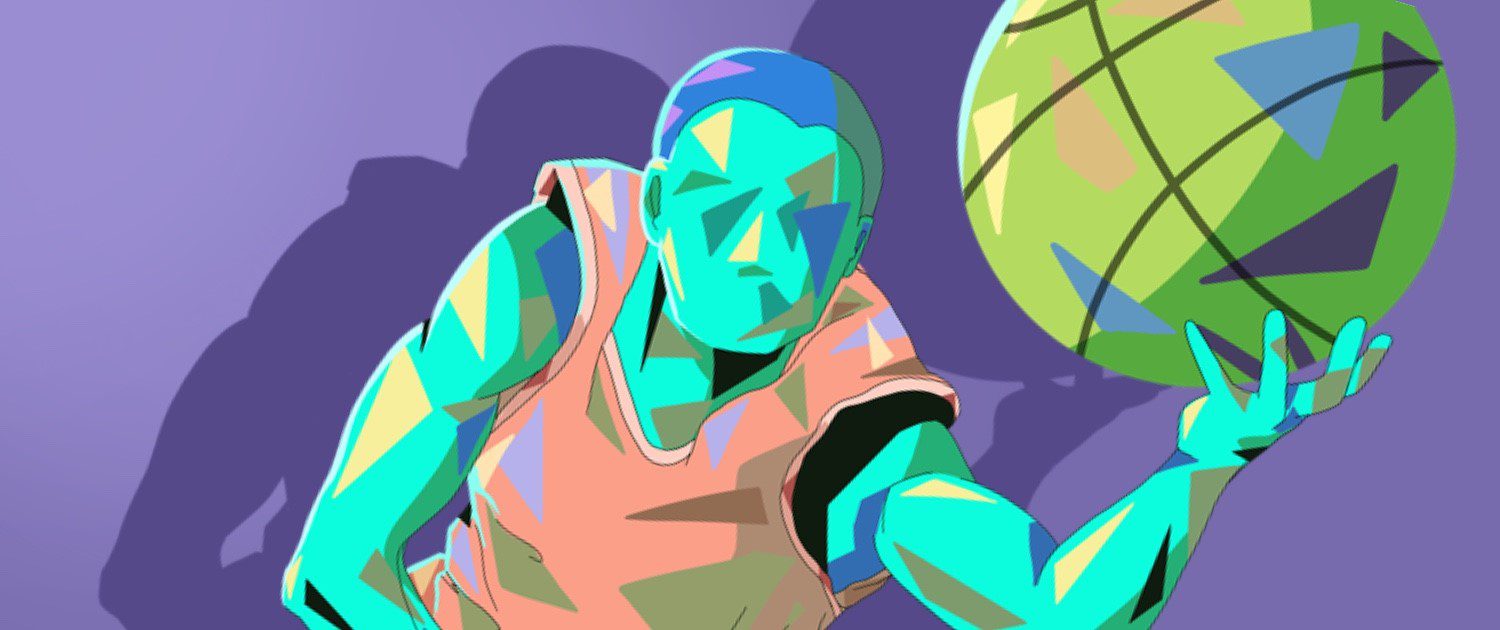 Basketball Player Colorful Graphic
